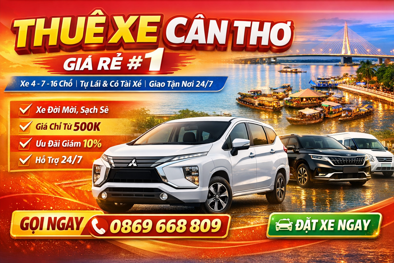 kinh nghiệm thuê xe cần thơ